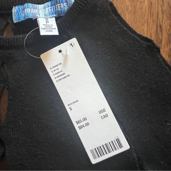 NWT UO Ulla Cutout Cropped Sweater Size S - Picture 3 of 3